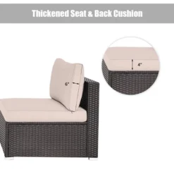Tangkula 2PCS Patio Sectional Armless Sofas Outdoor Rattan Furniture Set W/ Cushions 18 Tangkula 2PCS Patio Sectional Armless Sofas Outdoor Rattan Furniture Set W/ Cushions -Beauty house GUEST 29aafb8e 16bc 40d0 b9aa b0ee48311039