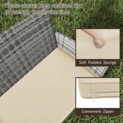 Tangkula Set Of 8 Patio Furniture Set W/Washable Cushions & Tempered Glass Coffee Table -Beauty house GUEST 2b20fa66 6f94 4f2c 8db7 958f6549dfa5 1