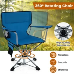 Tangkula 360° Swivel Hunting Seat Folding Swivel Blind Chair W/ Cup Holder & Storage Pocket Storage Bag Non-slip Foot Pads Outdoor Hunting Chair -Beauty house GUEST 2e71112e 239d 4899 81ed 1a24b6431312