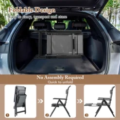 Tangkula Folding Patio Chairs Set Of 2 Lounge Chairs W/ 10-Level Adjustable Backrests -Beauty house GUEST 2e75f03e b8c9 4f90 a6fc 8308553c4659