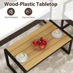 Tangkula Set Of 8 PE Rattan Patio Conversation Set Outdoor Porch Chairs Loveseat With Coffee Table And Soft Cushions Metal Frame -Beauty house GUEST 2f29e2f2 a7ce 41e0 bebd 0ab433d4c0da 1