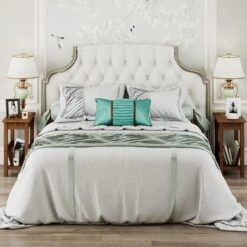 Tangkula End Table Pull-out Tray Shelf Accent Side Nightstand Rubber Wood Leg Rustic Oak -Beauty house GUEST 2fb8f371 a62d 431b 8435 6a30acfa9867