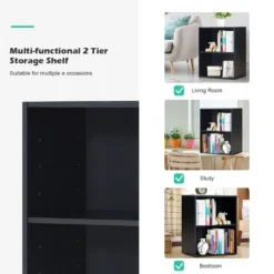 Tangkula 2-Tier Storage Night Stand Open Display Shelf MDF End Table -Beauty house GUEST 2fca4955 6271 4fa5 ac3e db0f2da07cc5