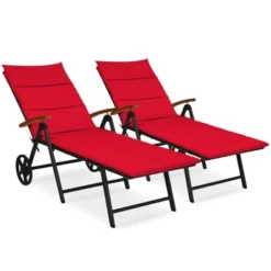 Tangkula Foldable Beach Sling Chair With 7 Adjustable Positions&Cushion Indoor Living Room Chaise Lounge -Beauty house GUEST 3007aeee 7c18 42cb 8662 595d8ef87ab1