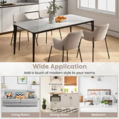 Tangkula Dining Chairs Set Of 2 W/ Curved Backrest Wide Seat & Armrests -Beauty house GUEST 3187d80c 6d19 4acb bb79 742d110ef989