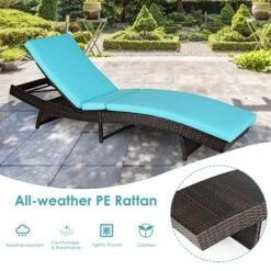 Tangkula 2-Piece Patio Adjustable Rattan Chaise Lounge Chair Folding Reclining Wicker Chair -Beauty house GUEST 31bd706b 821c 45a8 ae04 c7bbcec718a5