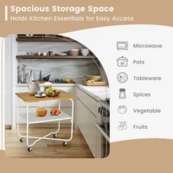 Tangkula 2-Tier Folding Rolling Cart Kitchen Utility Cart Tool-Free Installing 17 Tangkula 2-Tier Folding Rolling Cart Kitchen Utility Cart Tool-Free Installing -Beauty house GUEST 31c67922 7271 41e3 98d3 6cba2997d817