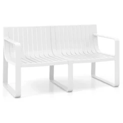 Tangkula Patio Loveseat 2-Person Bench W/ Curved Backrest Slatted Design For Backyard -Beauty house GUEST 3243fd3f f187 4a9c 89b1 bb1ad65f107f