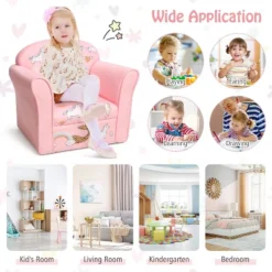 Tangkula Kids Sofa Children Armrest Chair With Pattern Toddler Furniture W/Sturdy Wood Construction Armrest Couch For Preschool Children -Beauty house GUEST 32f41960 7675 4faa 953a a378439087ee