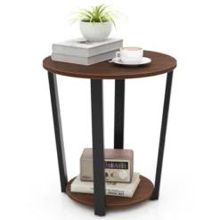 Tangkula Industrial End Table Sofa Side Table Set Ot 2 Nightstand W/ Storage Shelf -Beauty house GUEST 3326e417 efeb 4735 b57a 0e63f30ae2cc