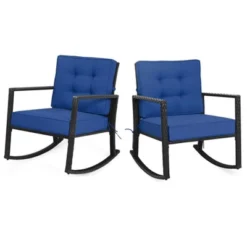 Tangkula 2PCS Outdoor Wicker Rocking Chairs Glider Rattan Rocker Recliner With Cushion 22 Tangkula 2PCS Outdoor Wicker Rocking Chairs Glider Rattan Rocker Recliner With Cushion -Beauty house GUEST 33368ff5 0a27 4cc7 b283 42568acafe69