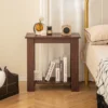 Tangkula Wood End Table 2-tier Rectangular Side Table Home Accent Table W/ Storage Shelf Small Night Stands Sofa Side Coffee Table Mahogany/White -Beauty house GUEST 34422533 ad3b 4eb9 ae05 e437f774ce02