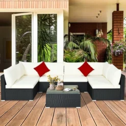 Tangkula 7PCS Rattan Patio Conversation Sectional Furniture Set W/ Cushion Pillow 17 Tangkula 7PCS Rattan Patio Conversation Sectional Furniture Set W/ Cushion Pillow -Beauty house GUEST 34fb2c6c 76a0 4df6 8b23 d7d5a043133e