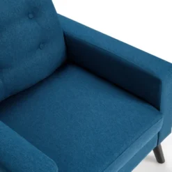 Tangkula Modern Armrest Accent Single Sofa Upholstered Living Room Chair With 2 Side Pockets Beige -Beauty house GUEST 35116980 b4f6 4831 bc19 01c999688320