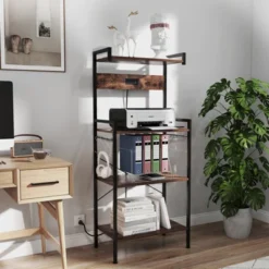 Tangkula Kitchen Bakers Rack W/ Power Outlet 4 Tiers Coffee Bar Table W/ 2 AC Outlets -Beauty house GUEST 36cafbb9 628f 4077 bdb0 a75476e0f184