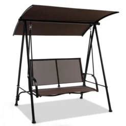 Tangkula 2-Person Patio Swing Seat Swing Bench Canopy Swing Loveseat Outdoor -Beauty house GUEST 372162bb adaa 42d1 85d8 208b8d34d02a