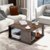 Tangkula 2-Tier Square Coffee Table W/ Storage Industrial Center Table For Living Room -Beauty house GUEST 38737359 a9ed 4d28 9c07 248ee7798ced