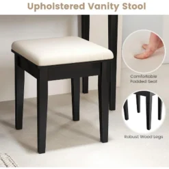 Tangkula Vanity Table Set With Lighted Mirror Adjustable 10 Bulbs Dresser 4 Drawer -Beauty house GUEST 391d1ba8 6be7 4ed0 aceb a6b7a9ef5726