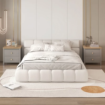 Tangkula 2 PCS Nightstand Farmhouse Side End Table W/ Solid Wood Legs & 2 Drawers 3 Tangkula 2 PCS Nightstand Farmhouse Side End Table W/ Solid Wood Legs & 2 Drawers