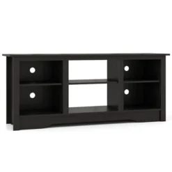 Tangkula 58" TV Stand Entertainment Center W/ 3-Adjustable Shelves For 65" TV Black -Beauty house GUEST 3ad2e846 b21e 40b4 8571 3d229a5345ca