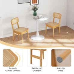 Tangkula Rattan Dining Chairs Set Of 4 Kitchen Dining Chairs W/ Simulated Rattan Backrest 17 Tangkula Rattan Dining Chairs Set Of 4 Kitchen Dining Chairs W/ Simulated Rattan Backrest -Beauty house GUEST 3b9d5ec2 23a9 4c9c 8968 2c592bbc30ad