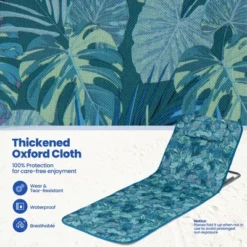 Tangkula 3PCS Folding Beach Mat Set Adjustable Beach Lounge Chair & Side Table Set -Beauty house GUEST 3bfd13f2 e014 43ca bbef 64c788401d60