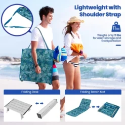 Tangkula 3PCS Folding Beach Mat Set Adjustable Beach Lounge Chair & Side Table Set -Beauty house GUEST 3dedfc1c 7435 4f99 a690 1e90b5039df6