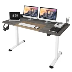 Tangkula 55" Electric Standing Desk Height Adjustable Home Office Table W/ Hook -Beauty house GUEST 4012589a 57dd 4a92 b2b7 f08219fa2340
