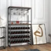 Tangkula 32 Bottles Drinks Rack Rustic Drinks Storage Holder Freestanding W/ Glass Holder -Beauty house GUEST 4097fb9f 061b 4cc0 913e 77baee854eb6