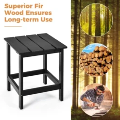 Tangkula 3PCS Patio Adirondack Chair Side Table Set Solid Wood Garden Deck Bistro Set Classic Furniture -Beauty house GUEST 4164fc17 0613 409f 844a 9fd92c2f3a02