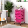 Tangkula 6 Drawer Scrapbook Paper Organizer Rolling Storage Cart For Office School Pink -Beauty house GUEST 42cfdf02 4a61 4192 bf54 6f822003ffaf