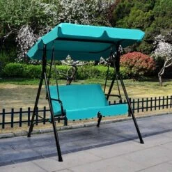 Tangkula Blue Outdoor Swing Canopy Patio Swing Chair 2-Person Canopy Hammock -Beauty house GUEST 4310bfb2 a496 45b0 9853 ae7e4e261193