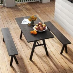 Tangkula 3-Person Outdoor Bench Set Of 2 W/ 800 LBS Bearing Capacity For Garden -Beauty house GUEST 43ed64a5 9db8 45a4 99bb 036c791add55