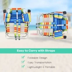 Tangkula 2 Pack Of Folding Beach Chair Portable Backpacking Chair With Cup Holder Headrest Storage Bag For Outdoor -Beauty house GUEST 445514c1 d6db 499d 8742 e7ed6e31e0dc