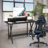 Tangkula Gaming Desk& Massage Gaming Chair Set Gamer Workstation With Headphone Hook -Beauty house GUEST 44d50de3 718a 40d4 b4d8 8ed62b6febce