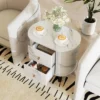 Tangkula 2PCS Nightstand W/ 2 Drawers Faux Marble Bedside Table For Small Space -Beauty house GUEST 4581122b eec6 4475 b06f ddce4682e002