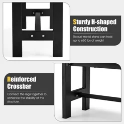 Tangkula Outdoor HDPE Bench W/ Metal Frame 47" X 14" X 16" For Yard Garden -Beauty house GUEST 46aa93be 81b3 4607 b94e e8b13f18a55f