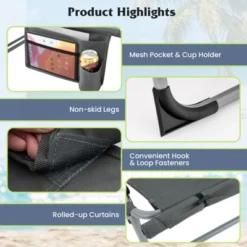 Tangkula Outdoor Folding Chaise 5-Position Lounge Chair W/ Face Hole & Adjustable Footrest -Beauty house GUEST 49826124 76f8 4715 ab92 4863fcab47da