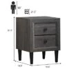 Tangkula 2PCS 2 Drawers Nightstand Bedside End Table Storage Display Bedroom -Beauty house GUEST 4a182f58 9e20 4841 83f6 d25979b7a590