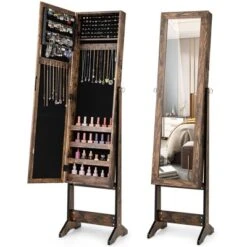 Tangkula Jewelry Mirrored Cabinet Armoire Organizer Storage Box W/ Stand Christmas Gift -Beauty house GUEST 4a80fcac d7ed 4d67 964d e73ac83e3a2e