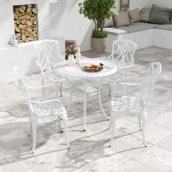Tangkula Patio Cast Aluminum Dining Table 31.5” Outdoor Bistro Table W/ Umbrella Hole All-Weather Classic Round Dining Table 19 Tangkula Patio Cast Aluminum Dining Table 31.5” Outdoor Bistro Table W/ Umbrella Hole All-Weather Classic Round Dining Table -Beauty house GUEST 4b988170 0536 4593 92cb 3fbec371ce90