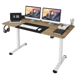 Tangkula 55" Electric Standing Desk Height Adjustable Home Office Table W/ Hook -Beauty house GUEST 4cbca92f ee2c 41db 982a 10928e980d23