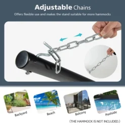 Tangkula 2-Person Heavy-Duty Hammock Stand W/ Storage Bag Portable 450 LBS Capacity -Beauty house GUEST 4e1f6780 9be6 4fb7 84b4 8a80d9e77414