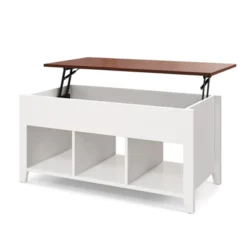 Tangkula Height Adjustable Wood Table Coffee Desk Teapoy Hidden Compartment -Beauty house GUEST 4e817604 cd78 42a1 a55d 17b80295bbe4