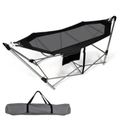 Tangkula Portable Folding Hammock Free Standing Hammock W/ Stand-Folds&Carrying Bag&Anti-Slip Buckle&Storage Pocket -Beauty house GUEST 4e9acc60 d19c 4843 aca2 cf6c243b6e4f