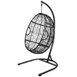 Tangkula Hanging Hammock Chair Egg Swing Chair W/ Seat Cushion Pillow Stand -Beauty house GUEST 4eb369b1 97eb 45df 9e58 786420861dbb