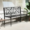 Tangkula Patio Metal Sofa Garden Bench Heavy-duty Park Loveseat Chair Seat -Beauty house GUEST 4edbbb7d 3dda 4aca a00d 9baa5b71fd42