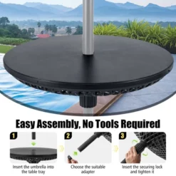 Tangkula Outdoor Umbrella Table Tray Fit 1.5"/1.34"/1.26" Umbrella Poles For Backyard -Beauty house GUEST 4f9e2791 129a 4a9e b3ee 1a0b10ed33fc