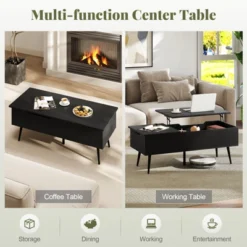Tangkula Lift Top Coffee Table W/ Split Top & 2 Hidden Compartments Tapered Metal Legs -Beauty house GUEST 50ef6fd5 c4f7 4f77 a785 79ae3c75898c