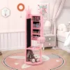 Tangkula Kids Jewelry Cabinet Standing Children Jewelry Organizer W/ Full-Length Mirror -Beauty house GUEST 511c8cc6 3bcb 4ea0 93c1 9765039a6c91
